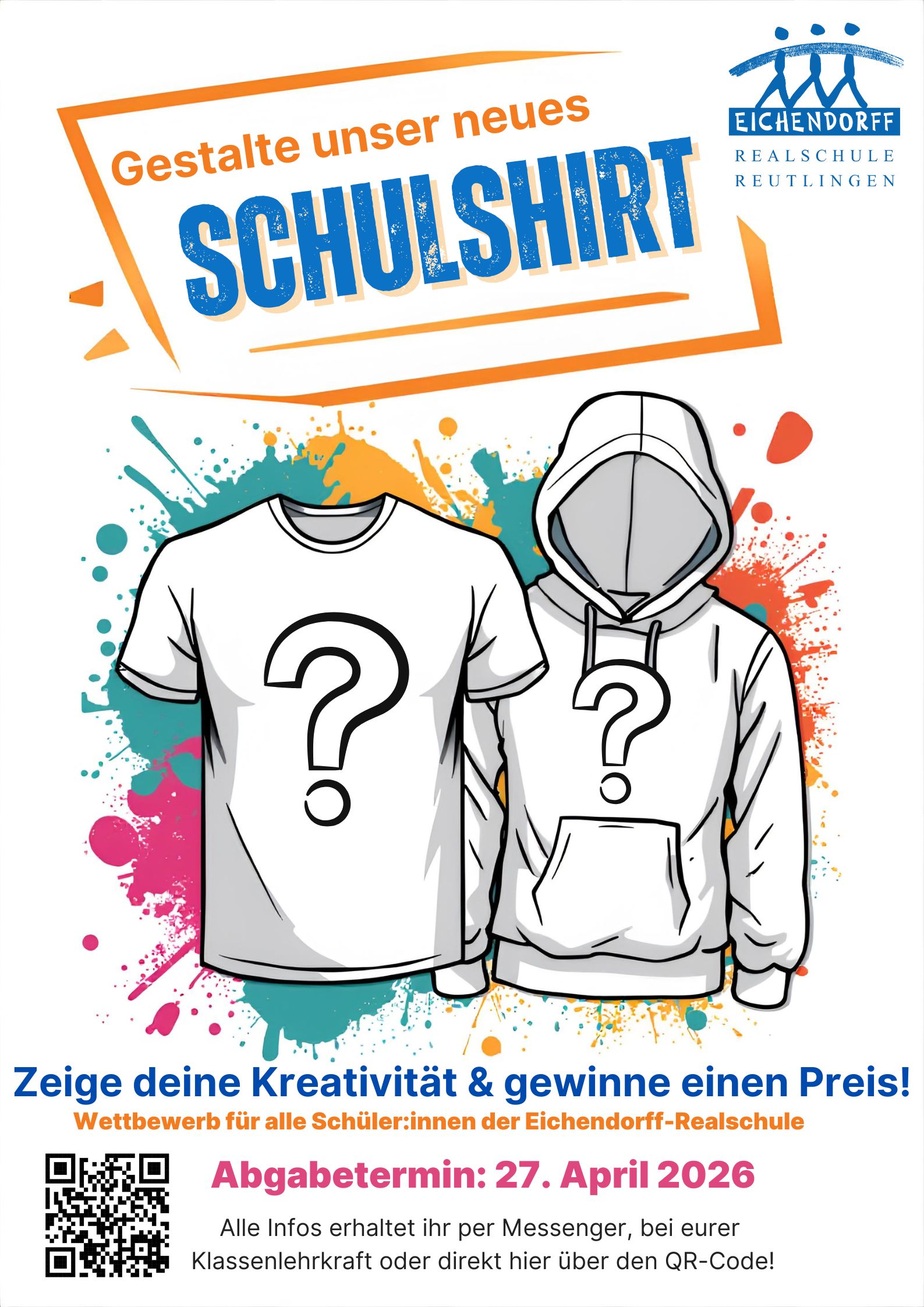 Gestalte unser neues Schulshirt